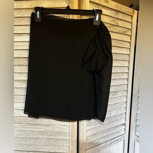 Woman’s Black Sheer Sarong Side Tie 26-28” waist